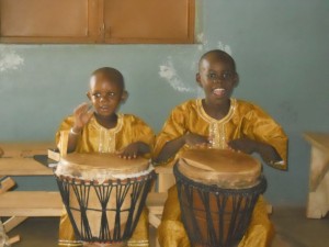 children with drums